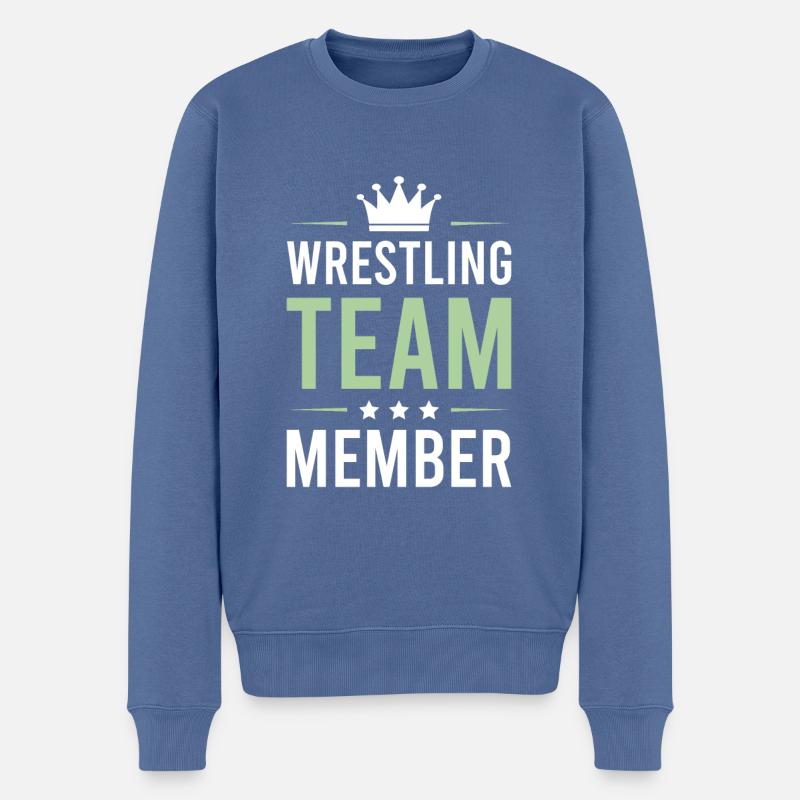 Wrestling Team - Männer Premium Bio Pullover - Taubenblau