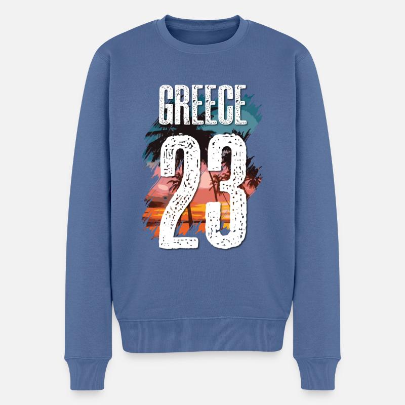 Grèce 23 Jersey 2023 - Pull Premium bio Homme - bleu pigeon
