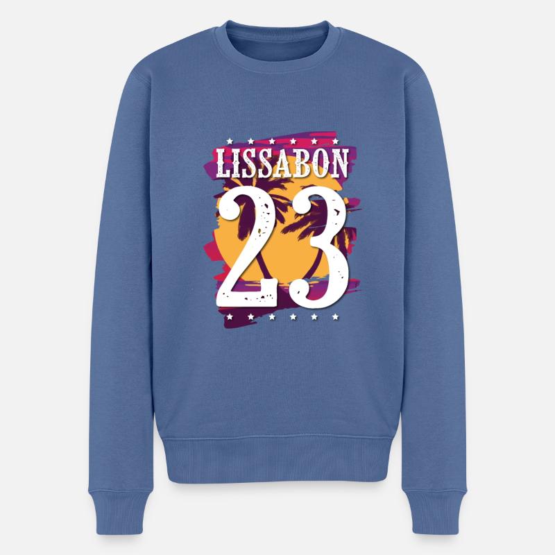 Lisbonne 23 Maillot 2023 - Pull Premium bio Homme - bleu pigeon