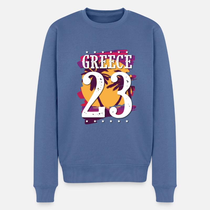 Grèce 23 Jersey 2023 - Pull Premium bio Homme - bleu pigeon