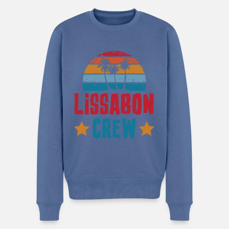 Équipage de Lisbonne - Pull Premium bio Homme - bleu pigeon