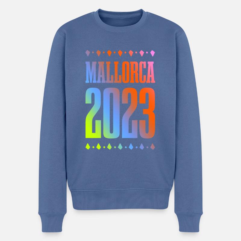 Majorque 2023 - Pull Premium bio Homme - bleu pigeon