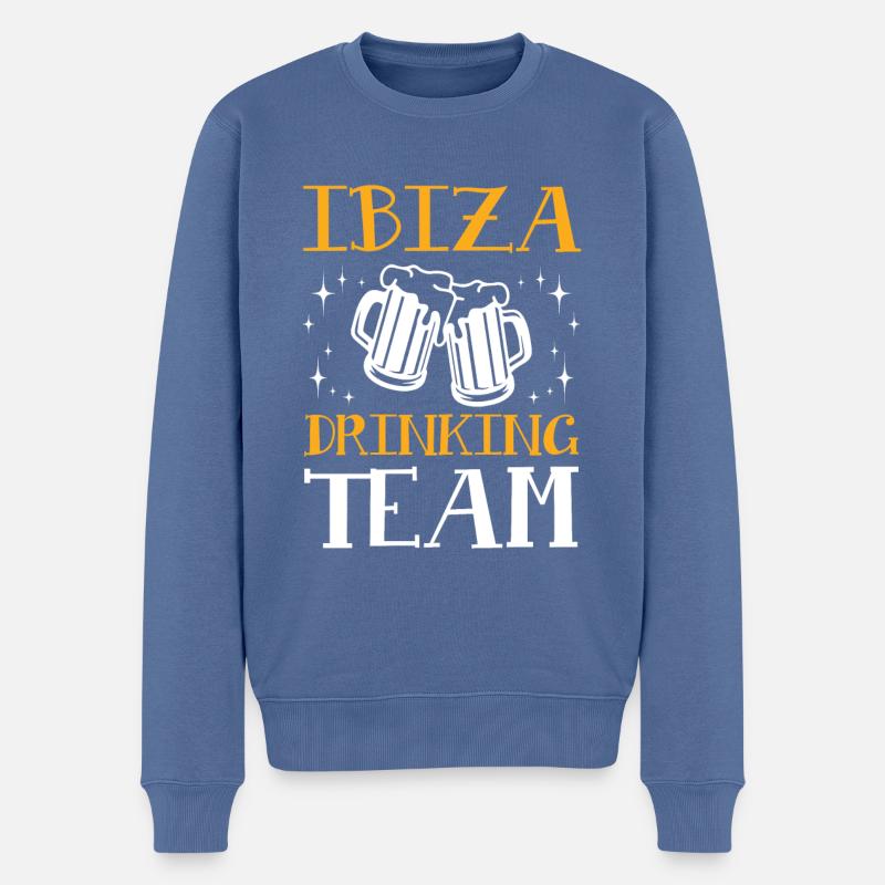 Ibiza Équipe de buveurs - Pull Premium bio Homme - bleu pigeon