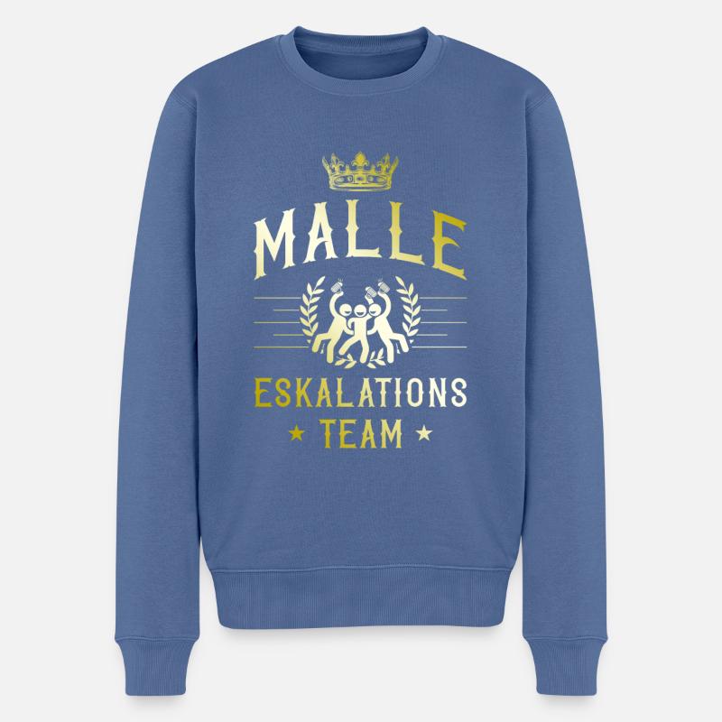 Escalade de Malle - Pull Premium bio Homme - bleu pigeon