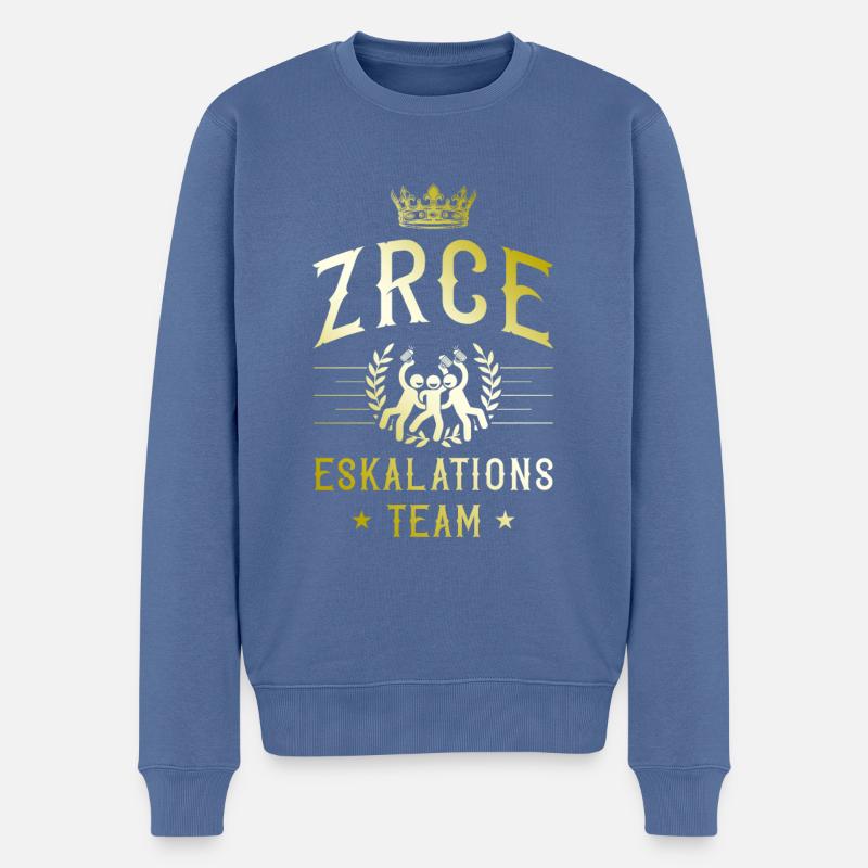Zrce Eskalation - Männer Premium Bio Pullover - Taubenblau