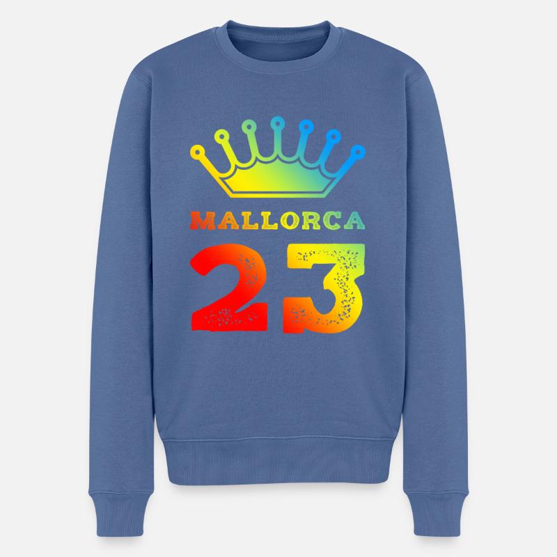 Mallorca 23 Trikot 2023 - Männer Premium Bio Pullover - Taubenblau