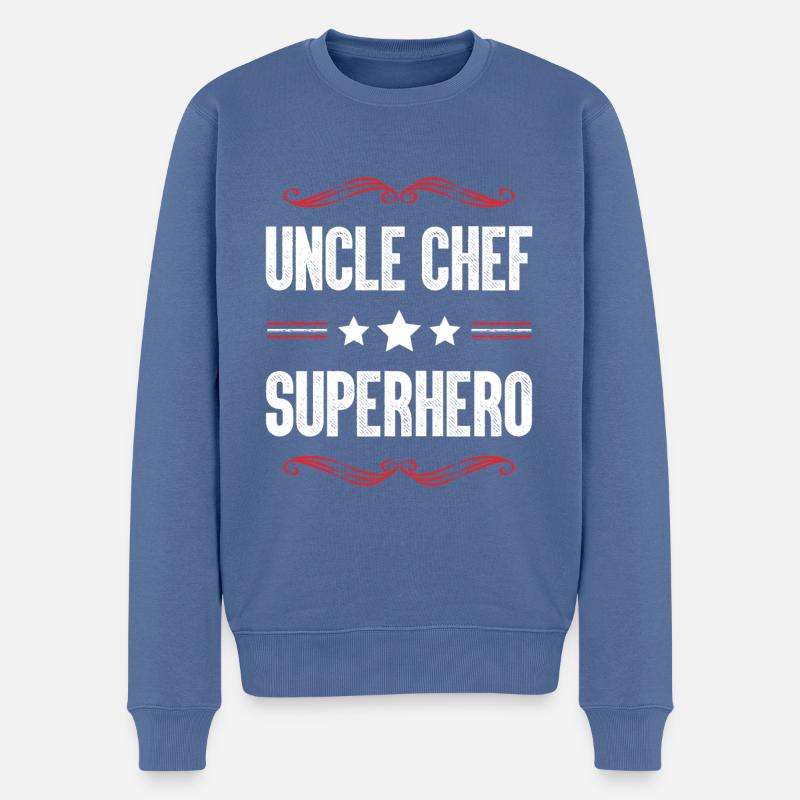 Oncle Super-héros - Pull Premium bio Homme - bleu pigeon