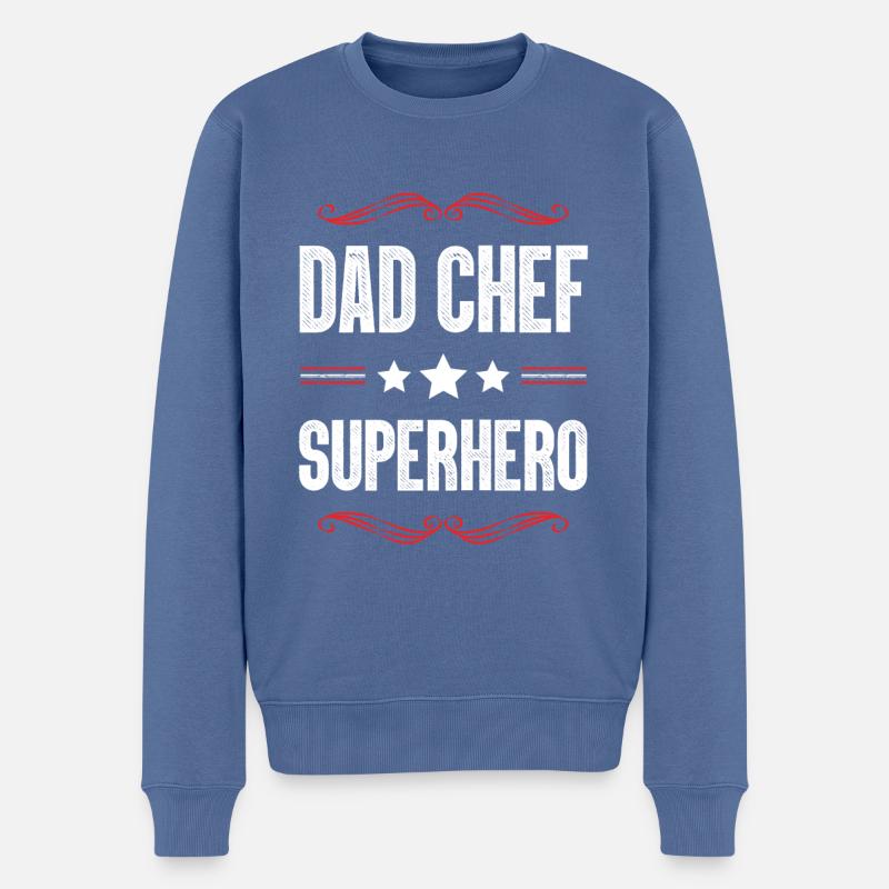 Papa Super-héros Papa - Pull Premium bio Homme - bleu pigeon
