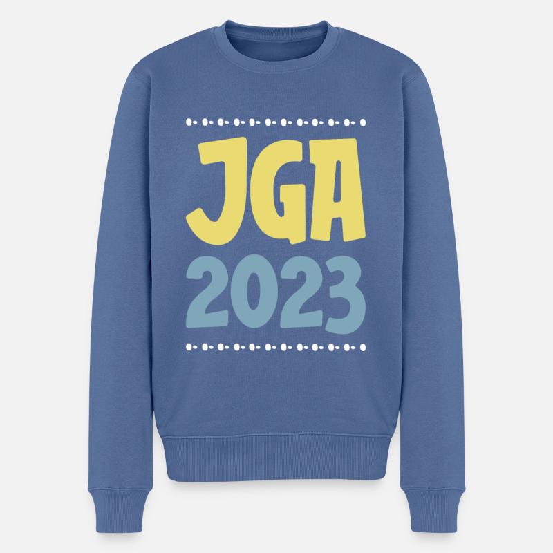 Jga 2023 Junggesellenabschied - Männer Premium Bio Pullover - Taubenblau