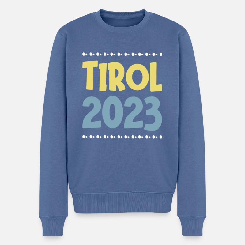 Tirol 2023 - Männer Premium Bio Pullover - Taubenblau