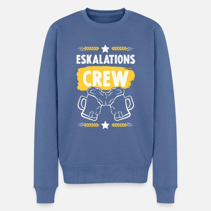 bier crew - Männer Premium Bio Pullover - Taubenblau