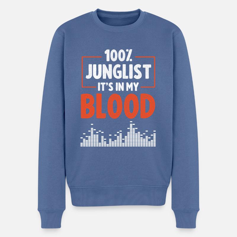 100% junglist - Männer Premium Bio Pullover - Taubenblau