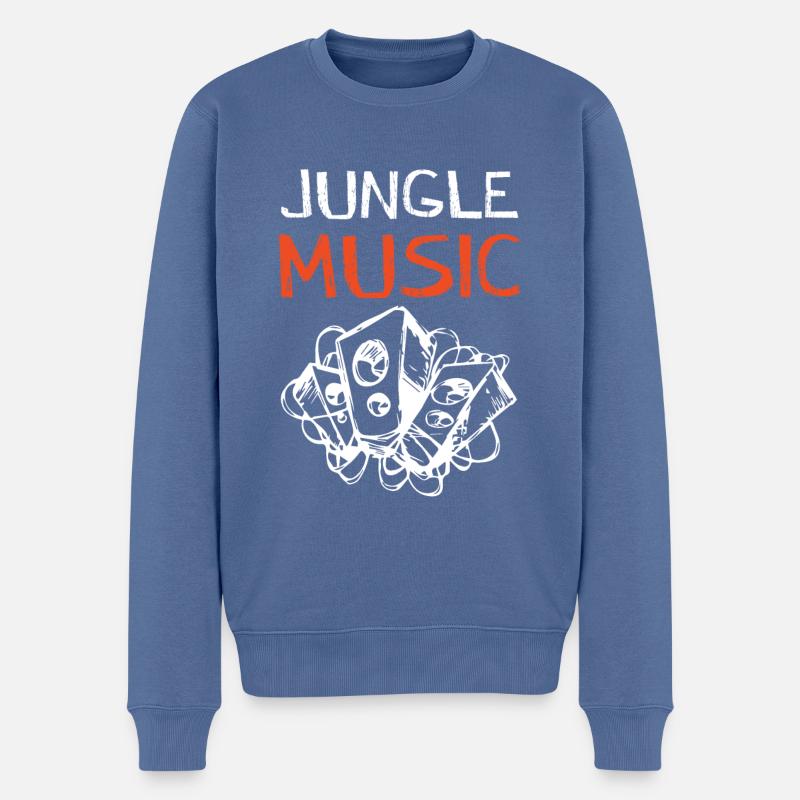 Musique de la jungle - Pull Premium bio Homme - bleu pigeon