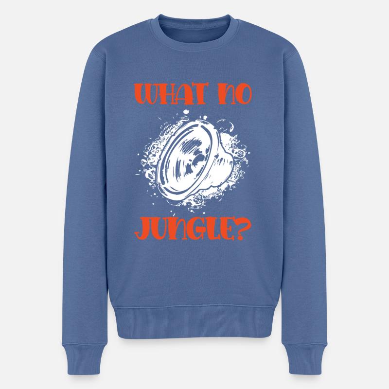 Jungle Music Funny Dicton - Pull Premium bio Homme - bleu pigeon