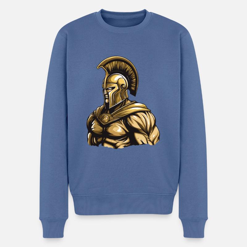 Spartan Gladiator Muscles Musculation - Pull Premium bio Homme - bleu pigeon