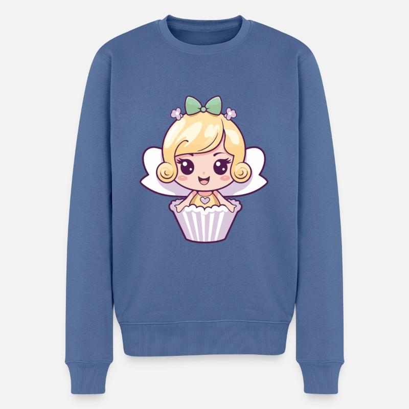 Gâteau de fée à dos - Pull Premium bio Homme - bleu pigeon