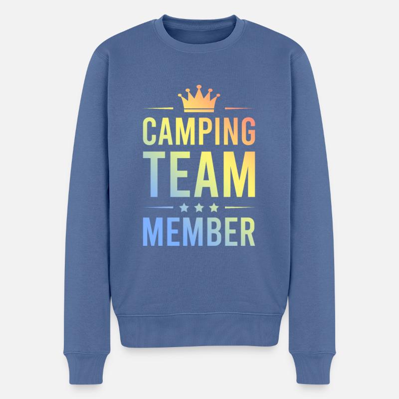 Équipe de camping Bunt - Pull Premium bio Homme - bleu pigeon
