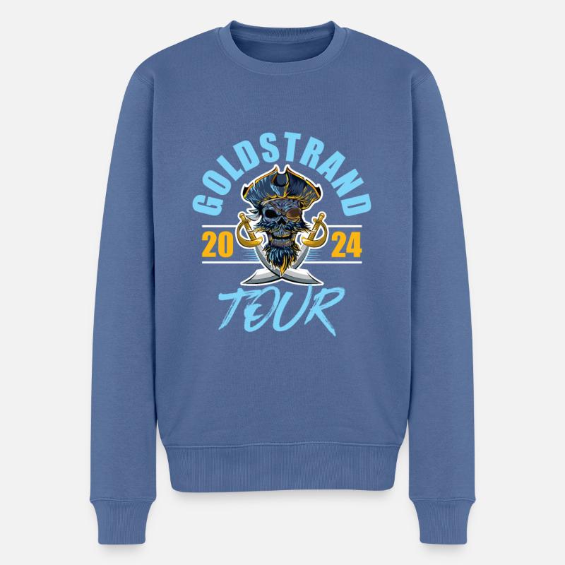 Sables d’Or 2024 Squelette - Pull Premium bio Homme - bleu pigeon