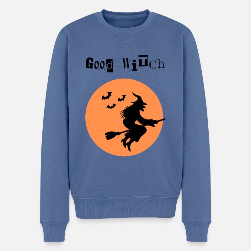 Gute Hexe, Good Witch - Männer Premium Bio Pullover - Taubenblau