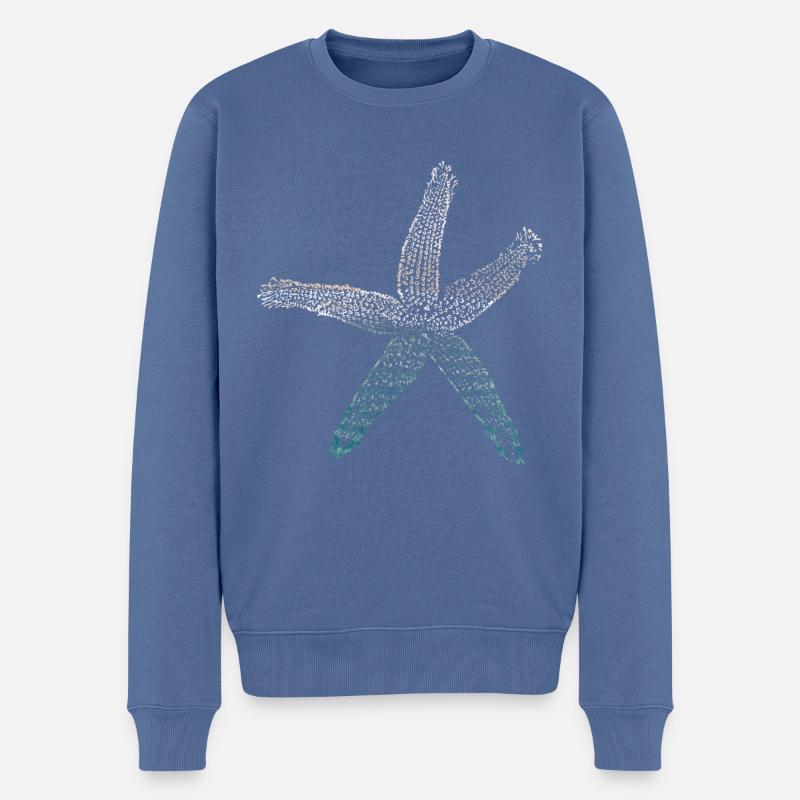 étoile de mer - Pull Premium bio Homme - bleu pigeon