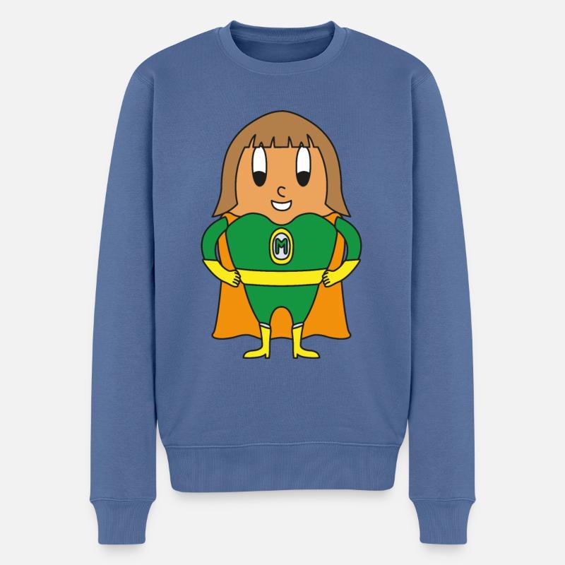 Oeuf de super-héros - Pull Premium bio Homme - bleu pigeon