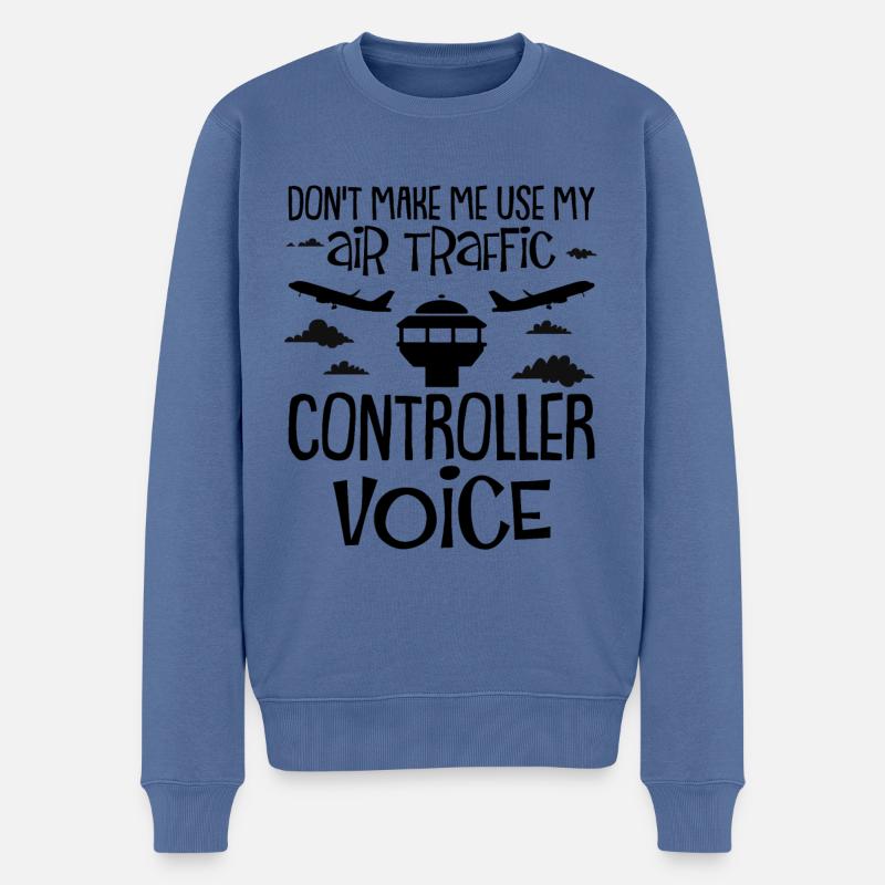 Flieger Flugzeug Flugsport Fliegen - Männer Premium Bio Pullover - Taubenblau