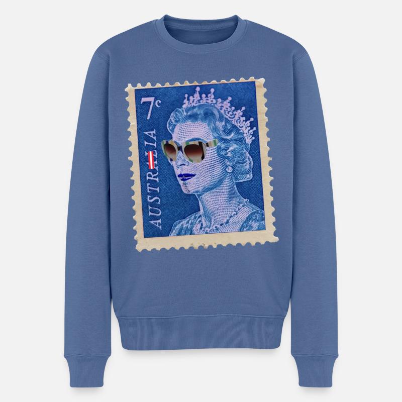Autriche (timbre) - Pull Premium bio Homme - bleu pigeon