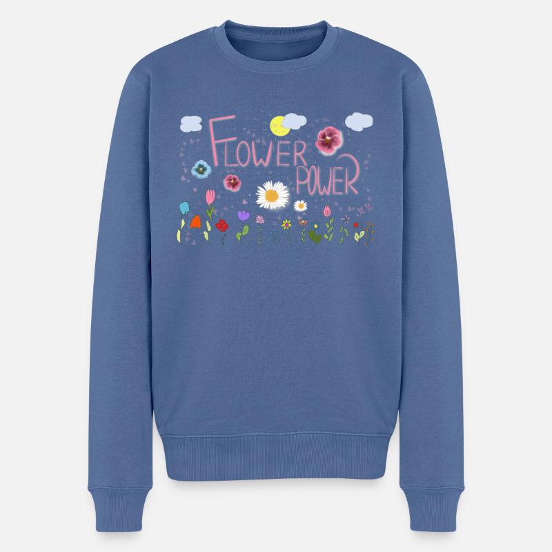 Spring is coming - Männer Premium Bio Pullover - Taubenblau