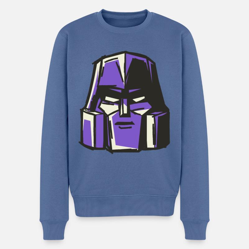 Transformers G1 Kostüm Kopf Megatron Outfit - Männer Premium Bio Pullover - Taubenblau