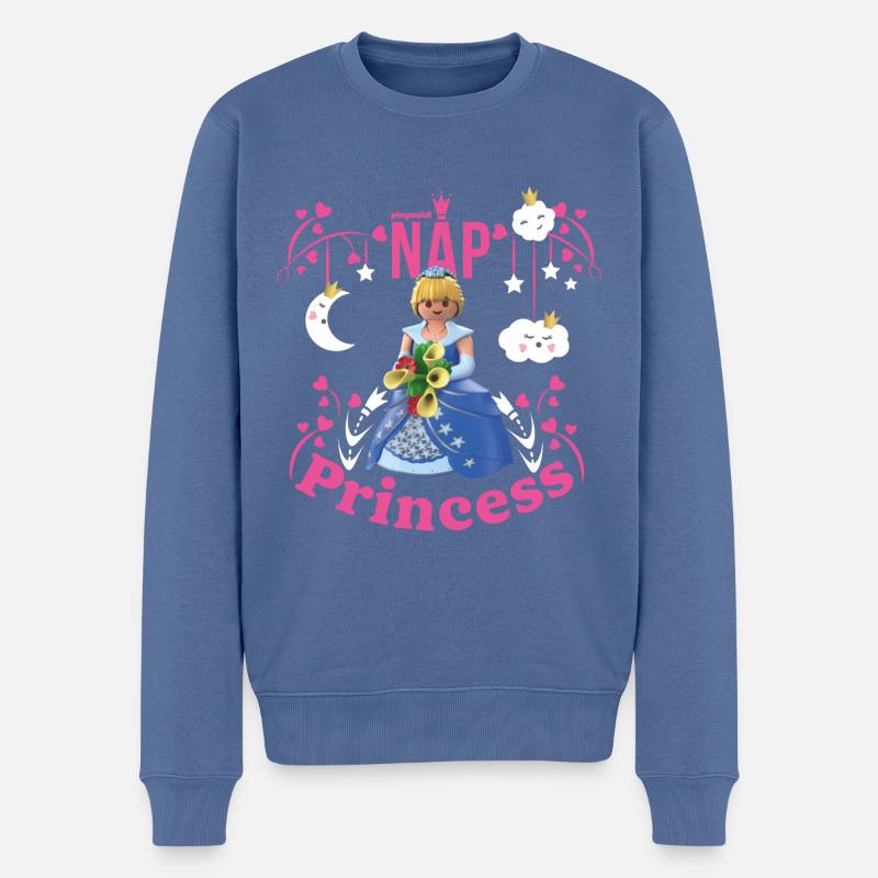 Playmobil Nap-Princess Mittagsschlaf - Männer Premium Bio Pullover - Taubenblau