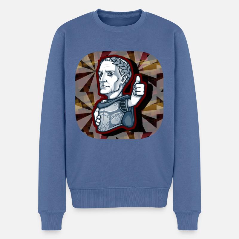 Römer/Rom/Italien - Männer Premium Bio Pullover - Taubenblau
