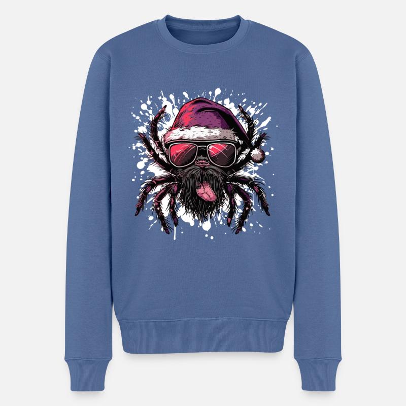 Tarantula Weihnachten Lustig - Männer Premium Bio Pullover - Taubenblau