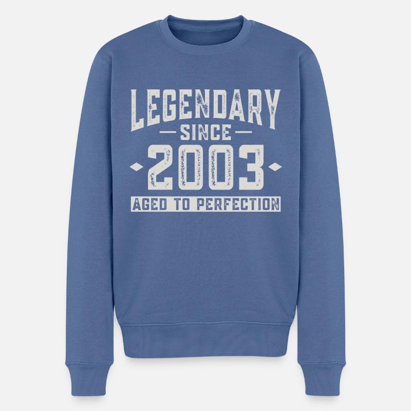 Légendaire depuis 2003 - Pull Premium bio Homme - bleu pigeon
