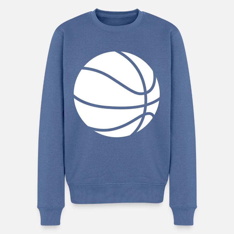 Basketball symbol - Männer Premium Bio Pullover - Taubenblau