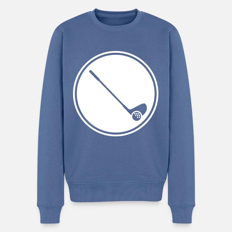 Golf symbol - Männer Premium Bio Pullover - Taubenblau