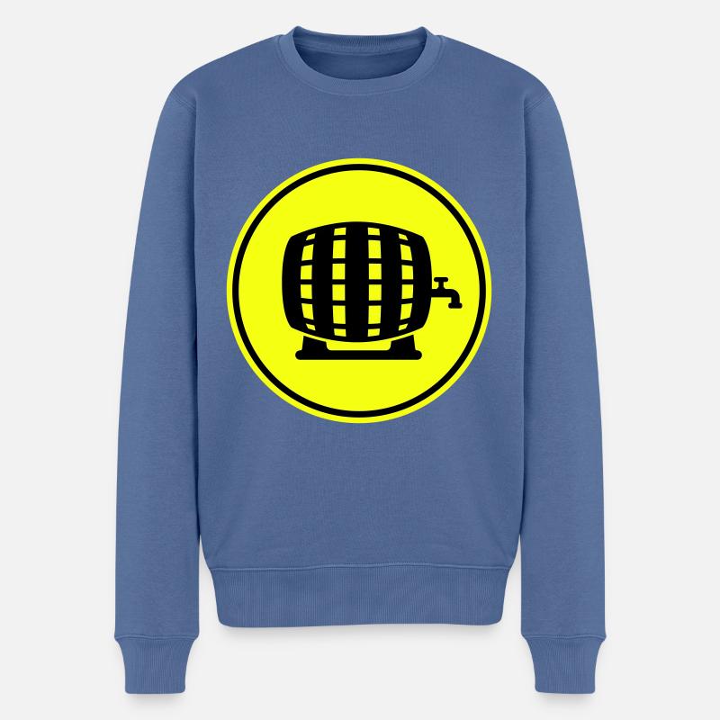 Baril de bière - Pull Premium bio Homme - bleu pigeon