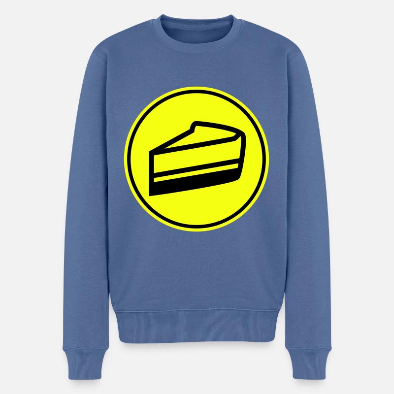 Kuchen käsekuchen - Männer Premium Bio Pullover - Taubenblau