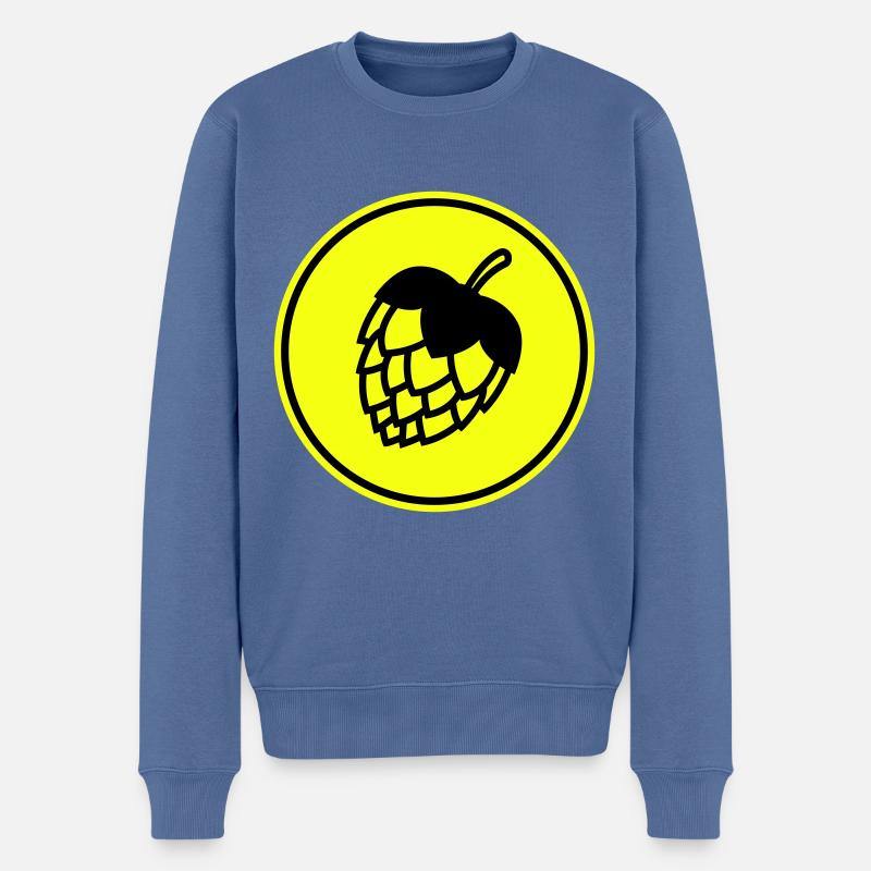 Bier zapfen icon - Männer Premium Bio Pullover - Taubenblau