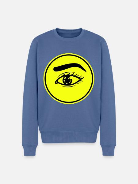 Eye symbol - Men's Premium Organic Jumper - stone blue