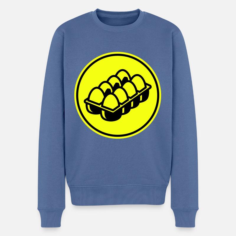 Symbole des œufs - Pull Premium bio Homme - bleu pigeon