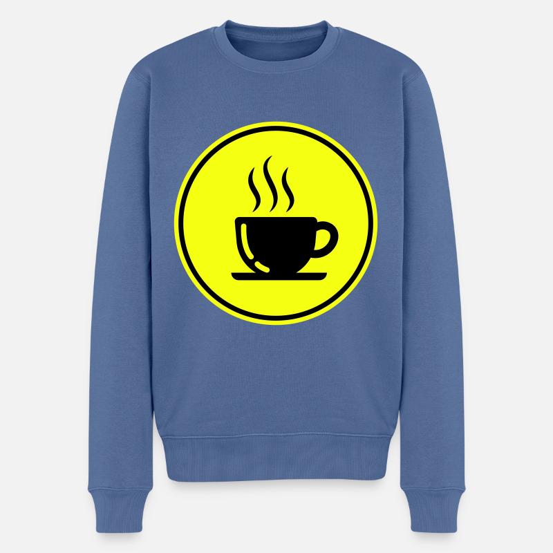 Kaffeetasse - Männer Premium Bio Pullover - Taubenblau