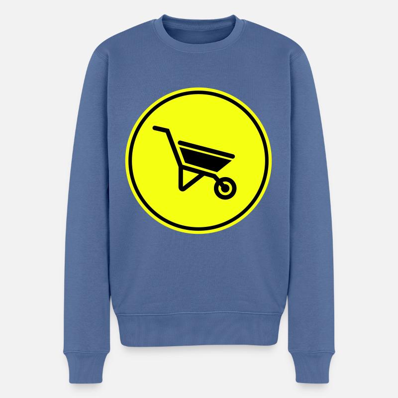 Schubkarre Symbol - Männer Premium Bio Pullover - Taubenblau