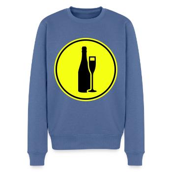Red wine symbol - Men's Premium Organic Jumper - stone blue - Front - Nico (187cm)