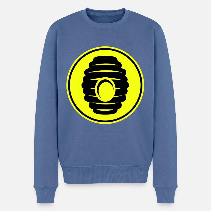 Imker Icon honig - Männer Premium Bio Pullover - Taubenblau