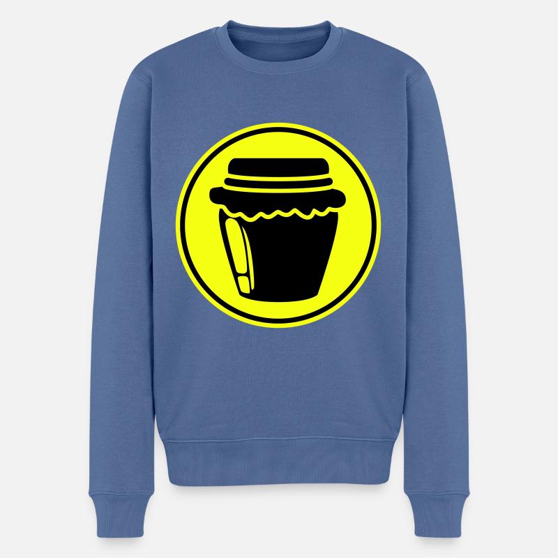 Honig symbol Imker - Männer Premium Bio Pullover - Taubenblau