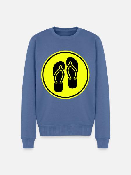 Flip-flops icon - Men's Premium Organic Jumper - stone blue
