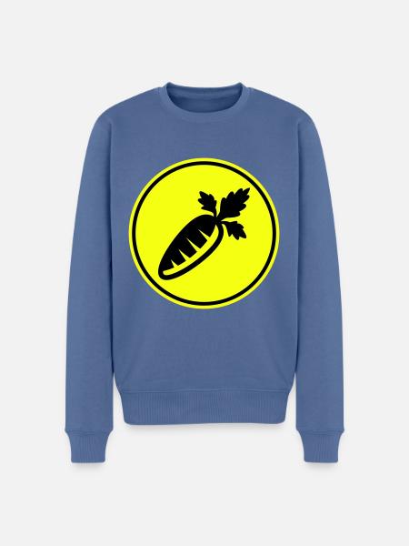 Carrot symbol - Men's Premium Organic Jumper - stone blue