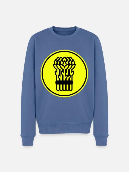 Asparagus icon circle - Men's Premium Organic Jumper - stone blue