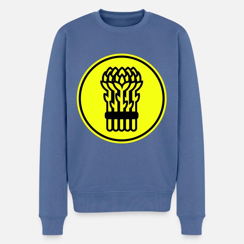 Spargel icon kreis - Männer Premium Bio Pullover - Taubenblau