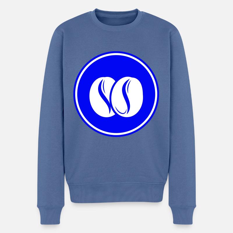 Symbole du grain de café - Pull Premium bio Homme - bleu pigeon